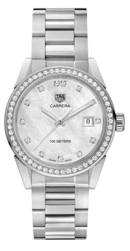 TAG Heuer Carrera Quartz 36 Stainless Steel / Diamond / MOP - Diamond / Bracelet